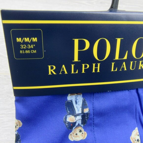 Polo Ralph Lauren Bear Boxer Briefs Mens Size Medium Royal Blue NEW - Picture 3 of 11